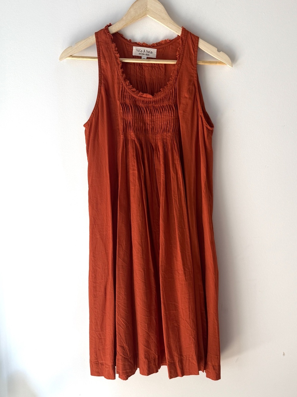 Poco A Poco Rust Sleeveless Gauze Dress from Ibiza